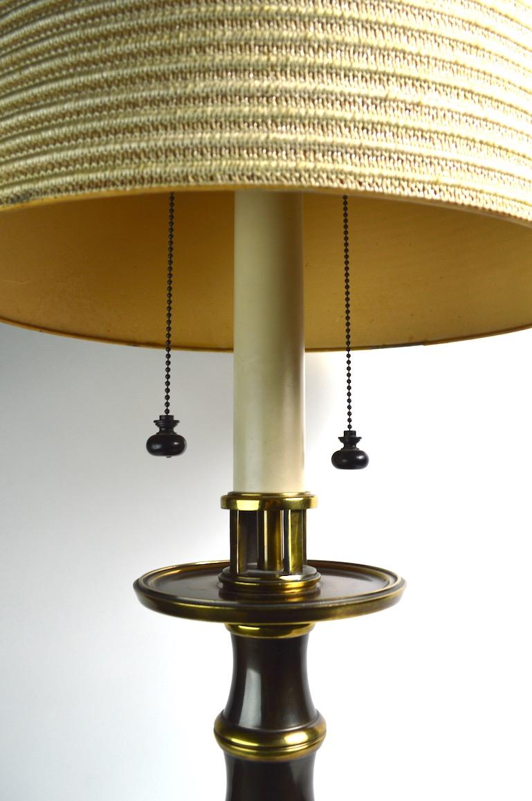 Brass Faux Bamboo Style Table Lamp by Stiffel