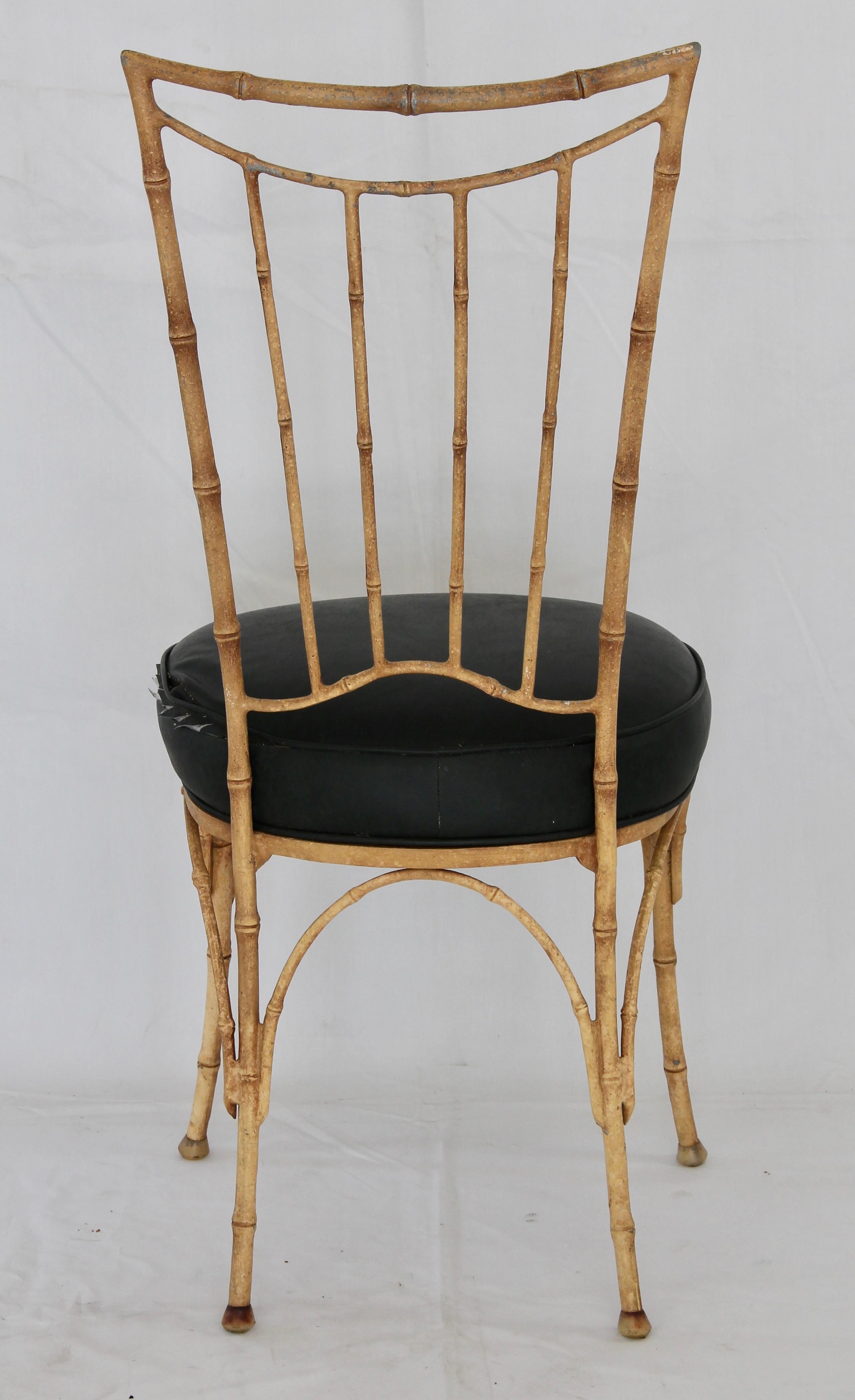 Mid-20th Century Faux Bamboo Table and Chairs For Sale