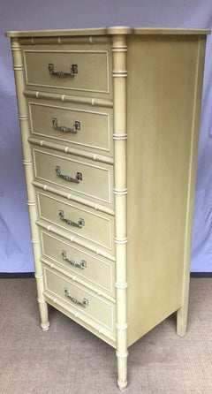 Faux Bamboo Tall Chest of Drawers Hollywood Palm Regency, Henry Link Bali Hai