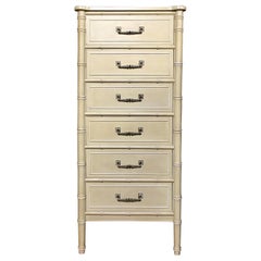 Faux Bamboo Tall Chest of Drawers Hollywood Palm Regency, Henry Link Bali Hai