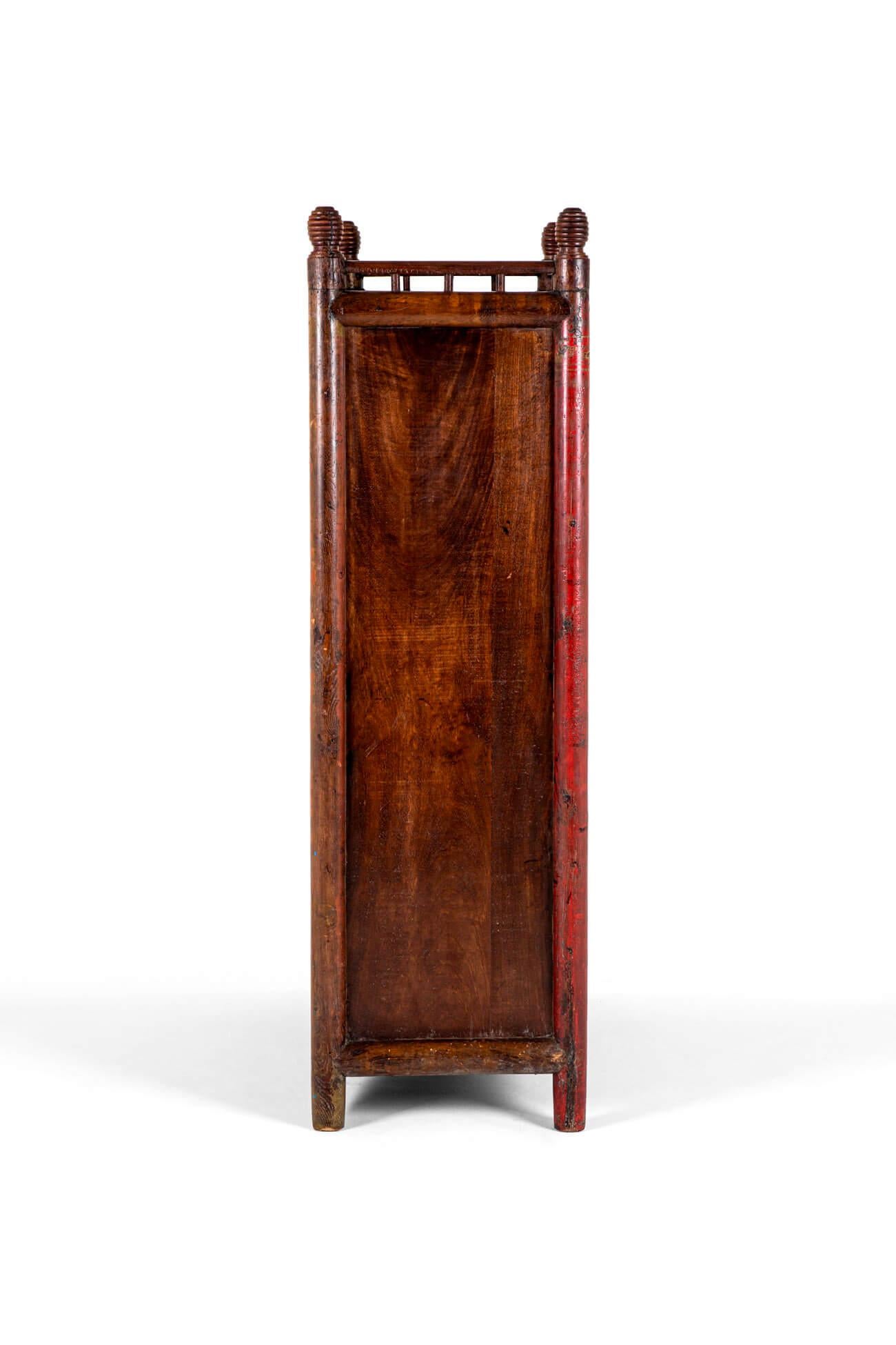 XX secolo Armadio portaoggetti in teak finto bambù in vendita