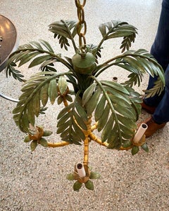 Faux Bamboo Tole Ware Chandelier