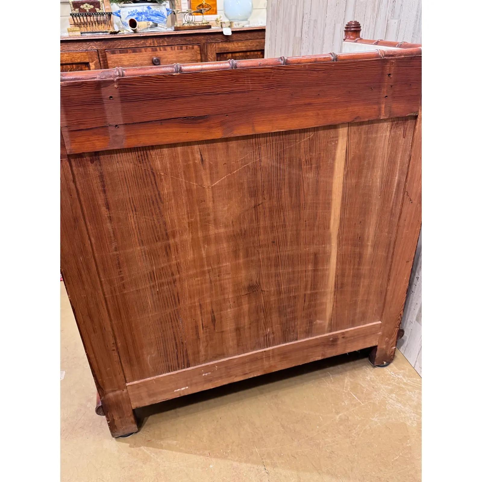 Faux Bamboo Vanity Chest In Good Condition For Sale In Nashville, TN