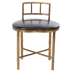 Faux Bamboo Vanity Stool