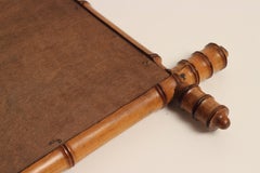 Faux Bamboo Walnut Framed Mirror Made in England 1800’s in Boho Chic Style