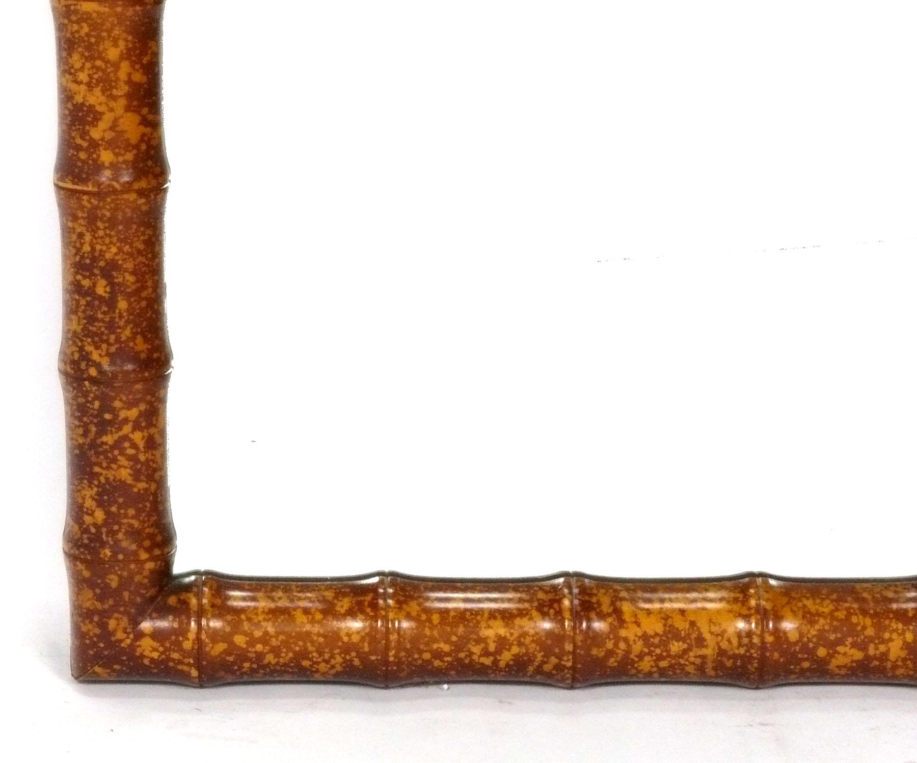 Espejo de imitación de madera de bambú Acabado tortuga 34