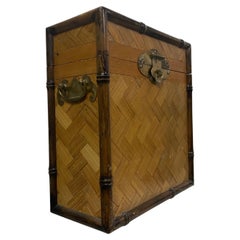 Caja de ratán tejido imitación bambú