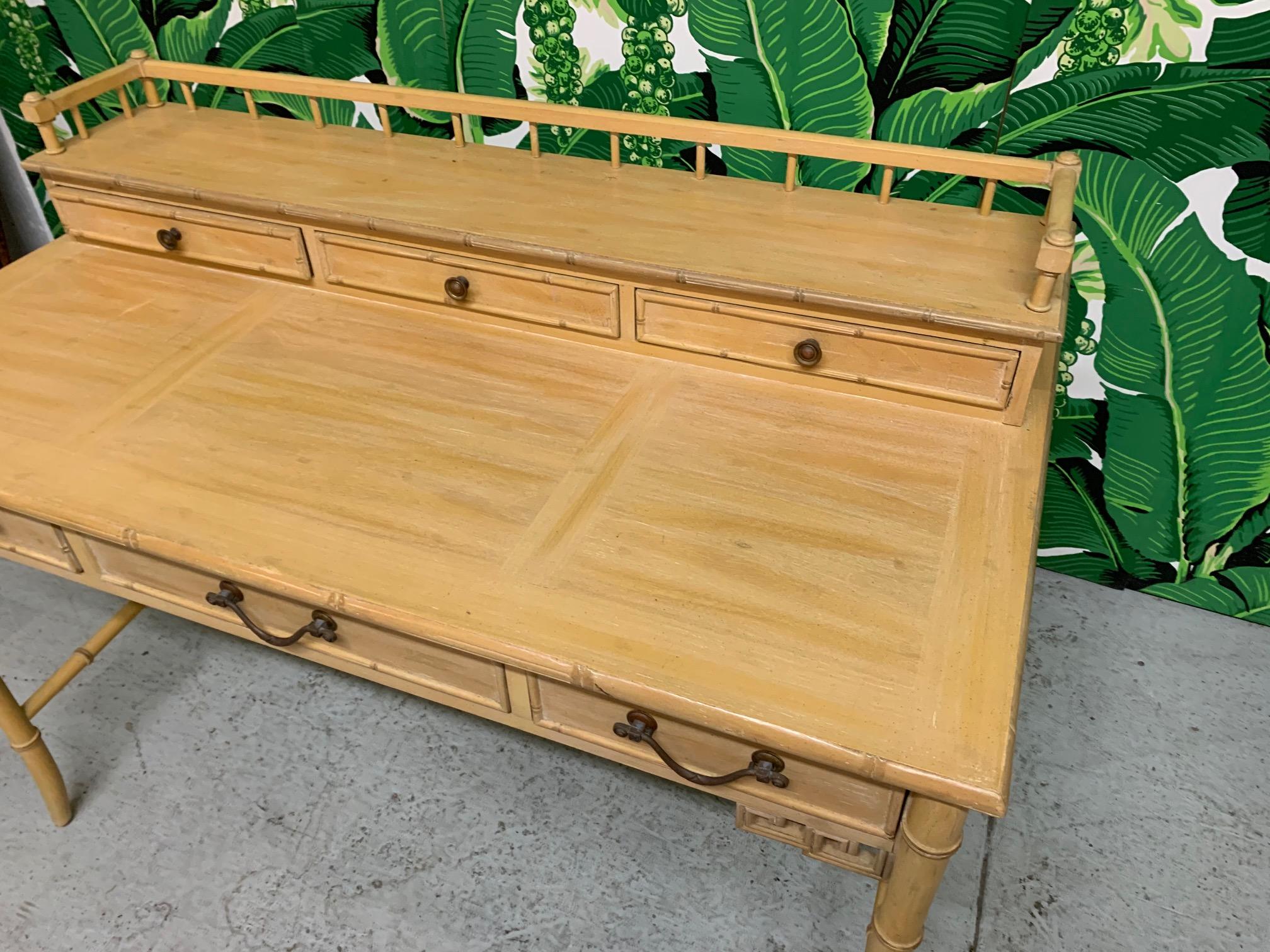 Faux Bamboo Writing Desk by Raymond Sobota for Century Furniture 1