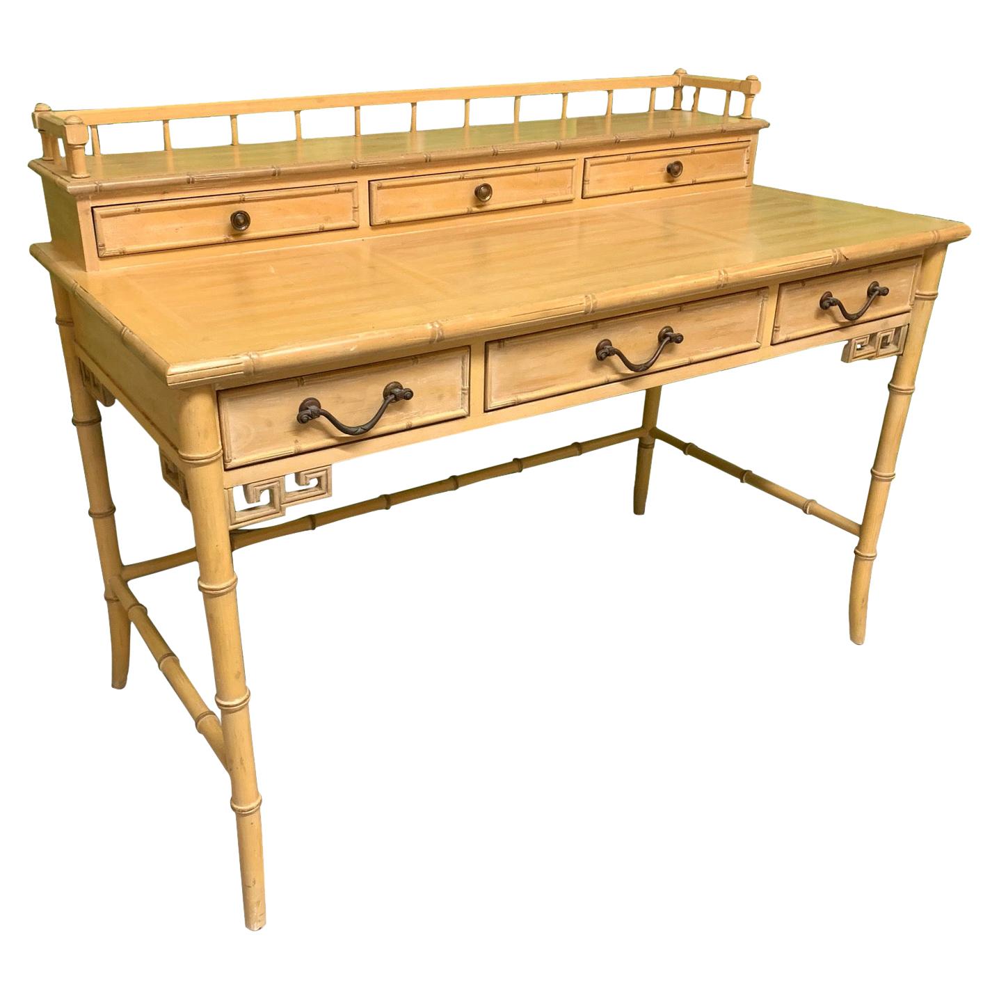 Faux Bamboo Writing Desk by Raymond Sobota for Century Furniture