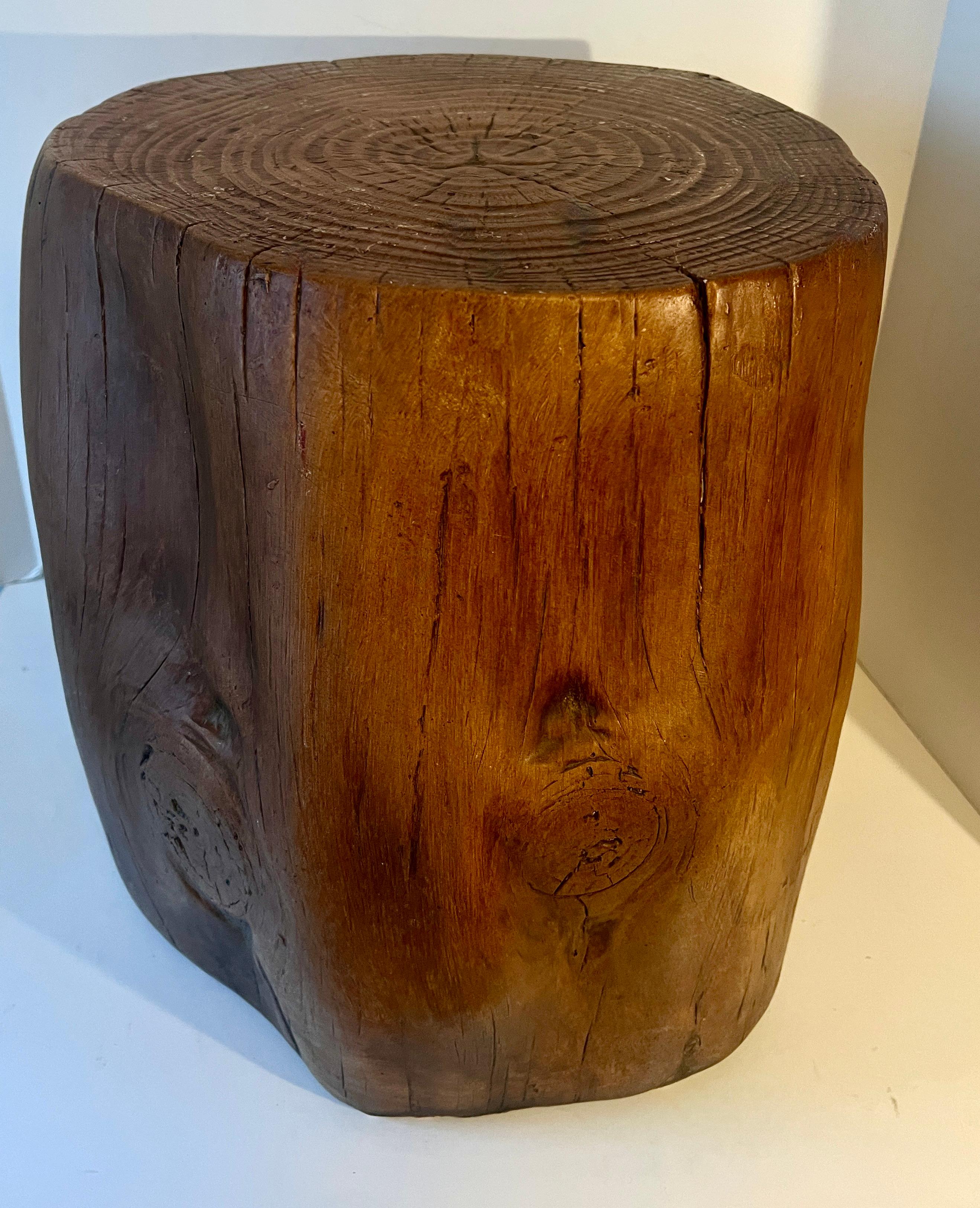 Céramique Table à cigares ou à martini en poterie Faux Boi Stump Side en vente