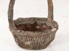 Faux Bois Basket Garden Ornament