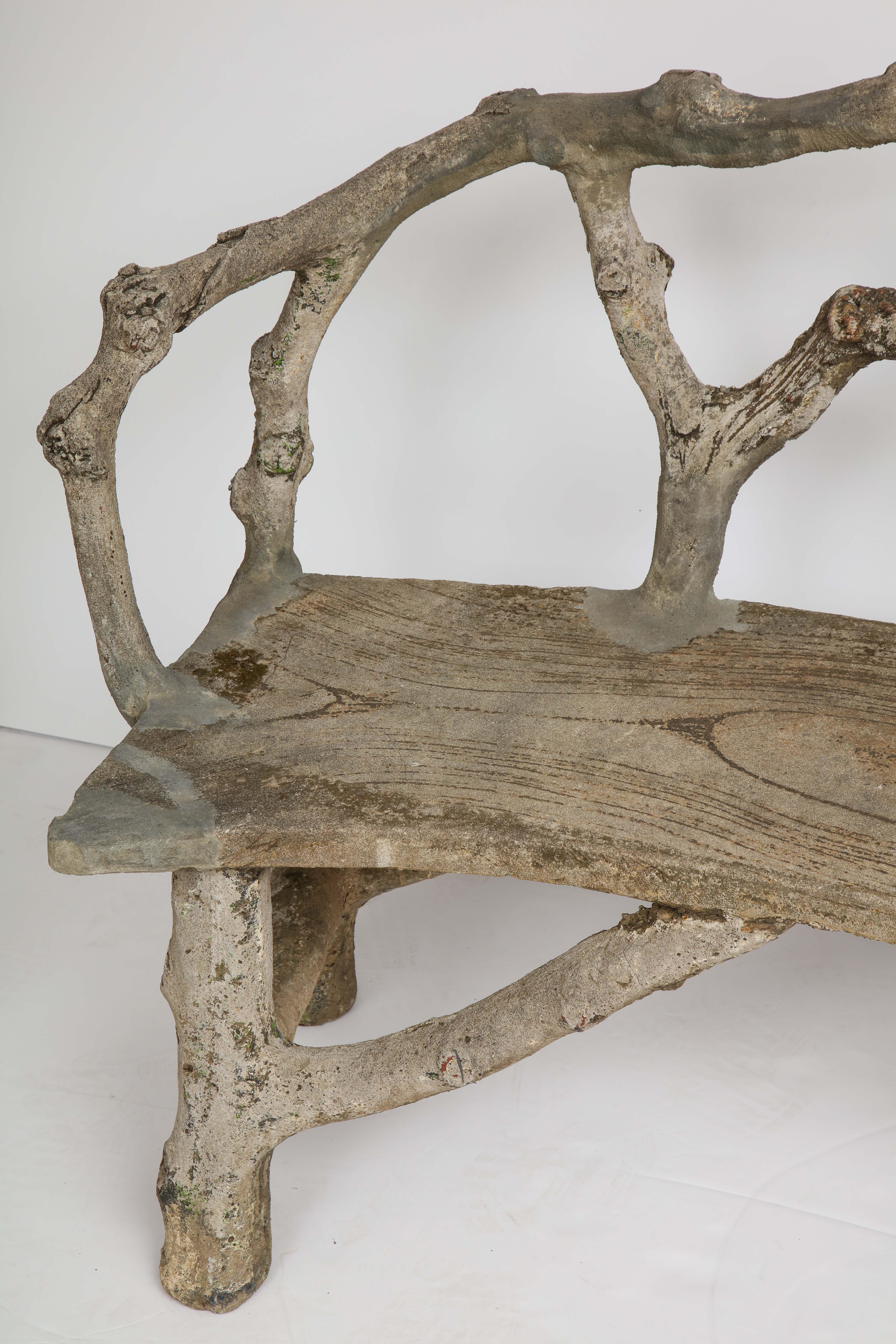 Faux Bois Bench with Naturalistic Design 5