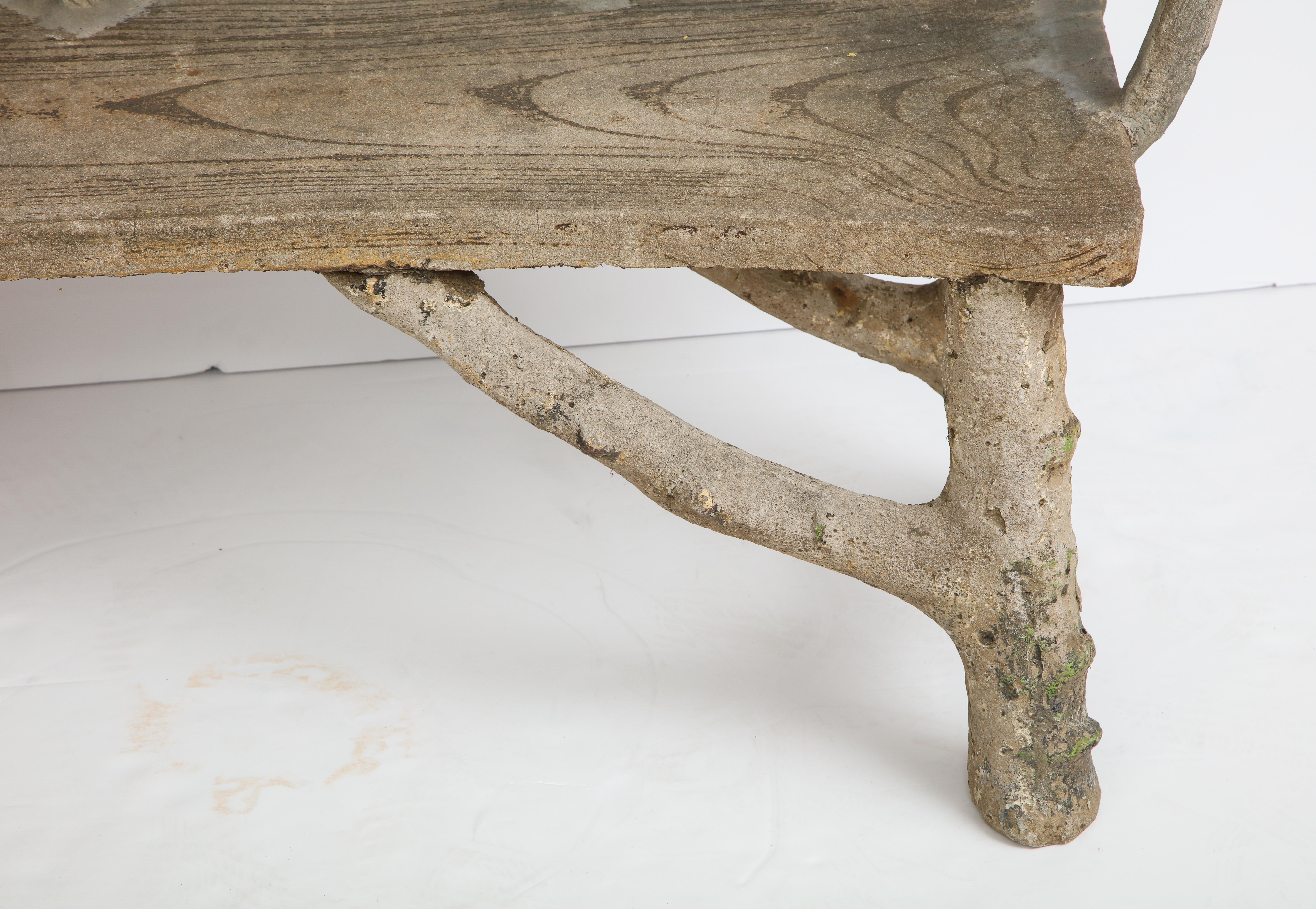 Faux Bois Bench with Naturalistic Design 10