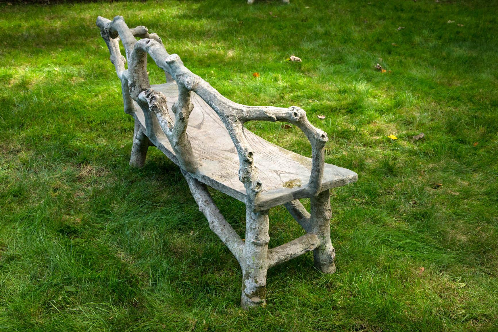 Faux Bois Bench with Naturalistic Design 1
