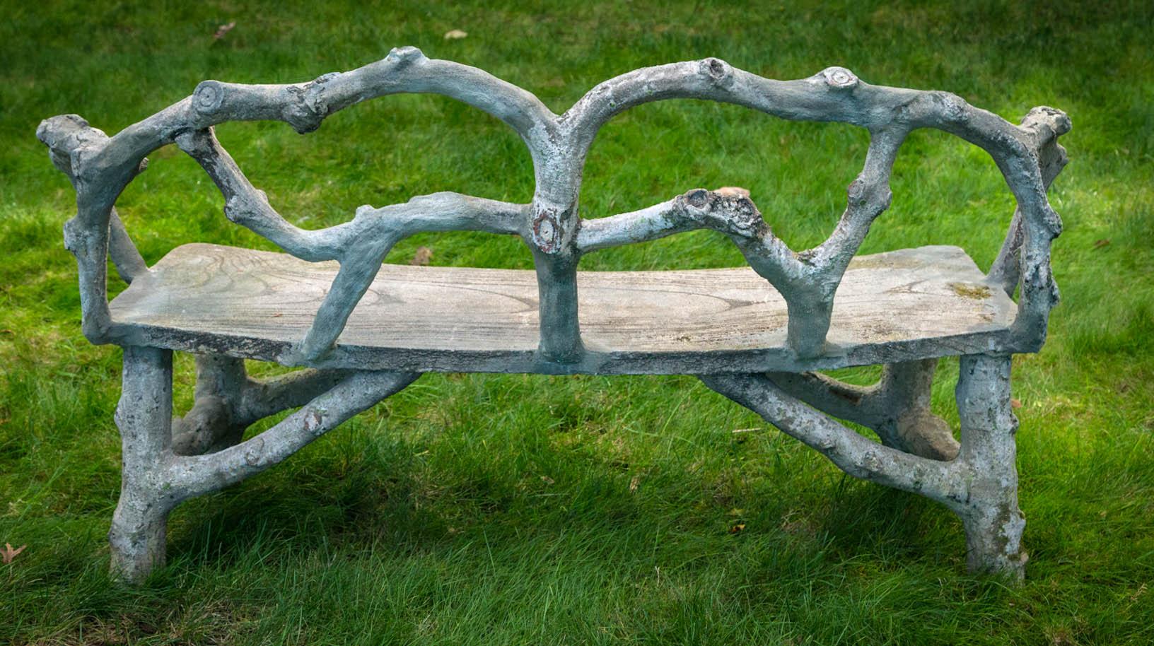 Faux Bois Bench with Naturalistic Design 2