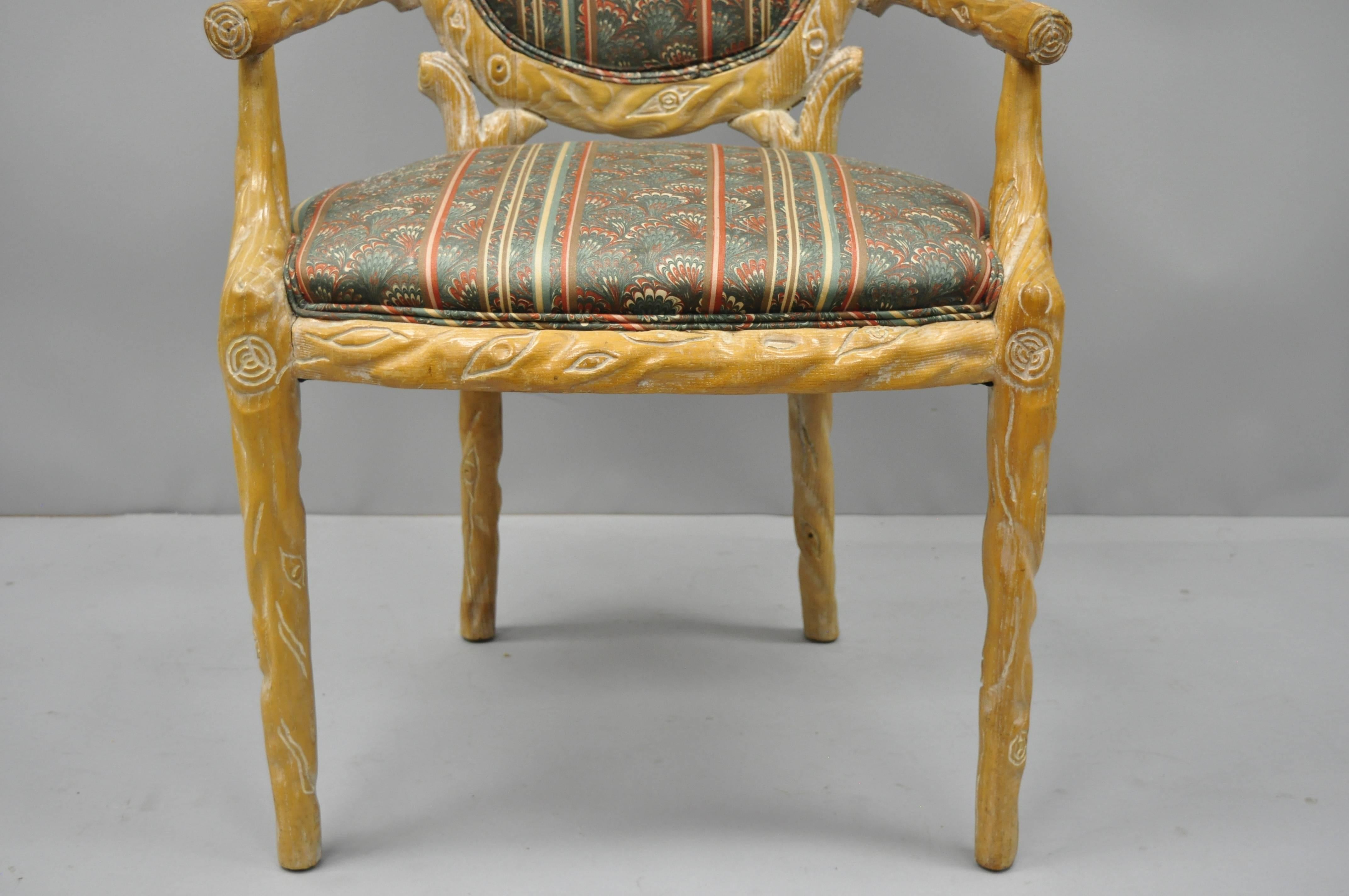 faux bois dining chairs