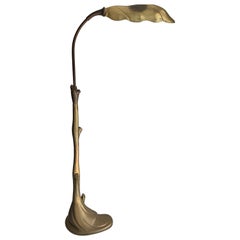 Faux Bois Brass Floor Lamp by Chapman