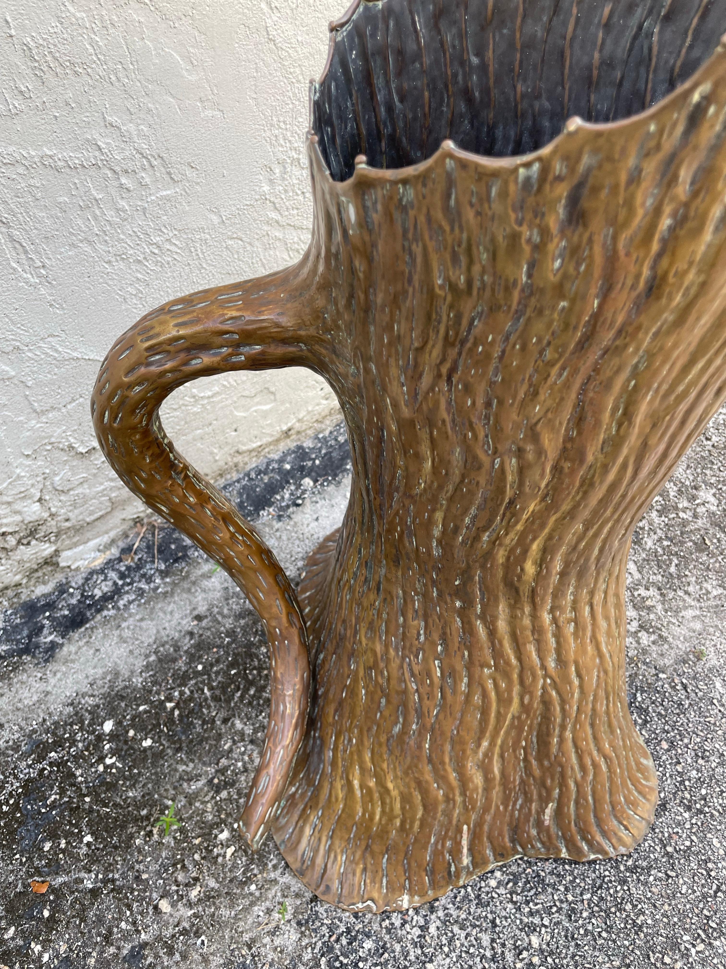 Paragüero de Latón Faux Bois by Casagrande siglo XX en venta