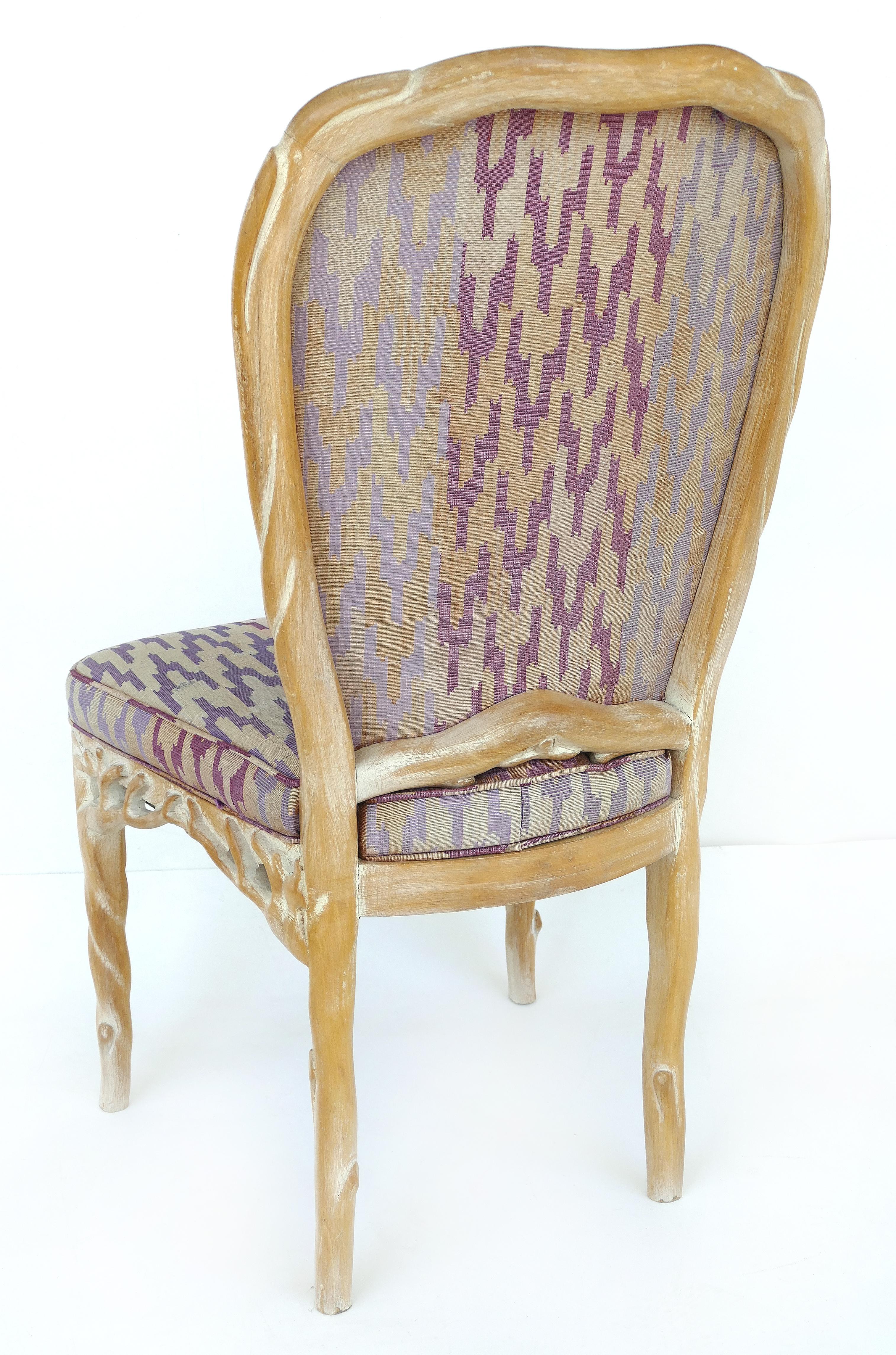 faux bois dining chairs