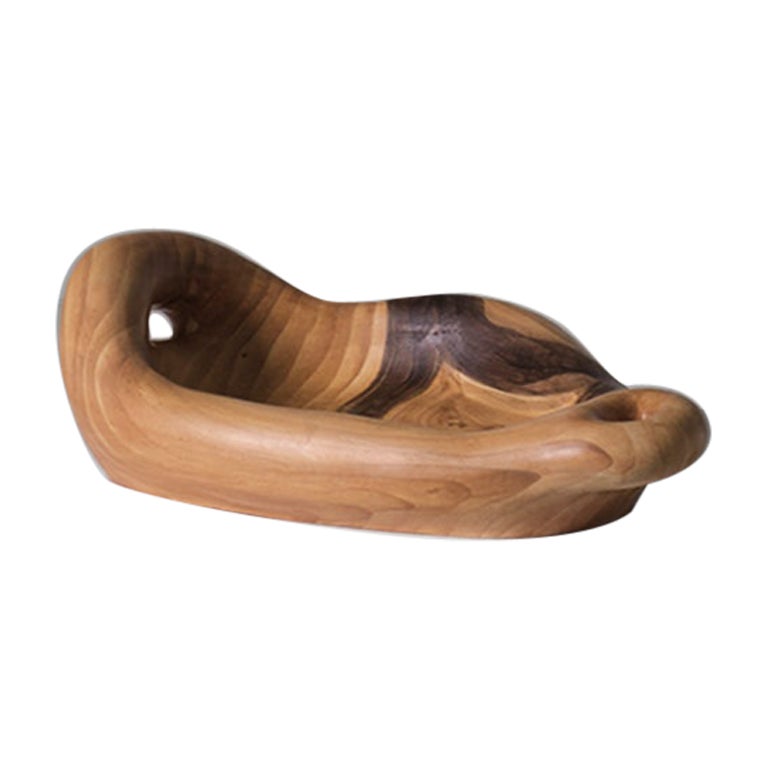 Keramikschale "Faux Bois" von Grandjean Jourdan, Vallauris, 1950er Jahre