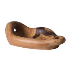 Keramikschale "Faux Bois" von Grandjean Jourdan, Vallauris, 1950er Jahre