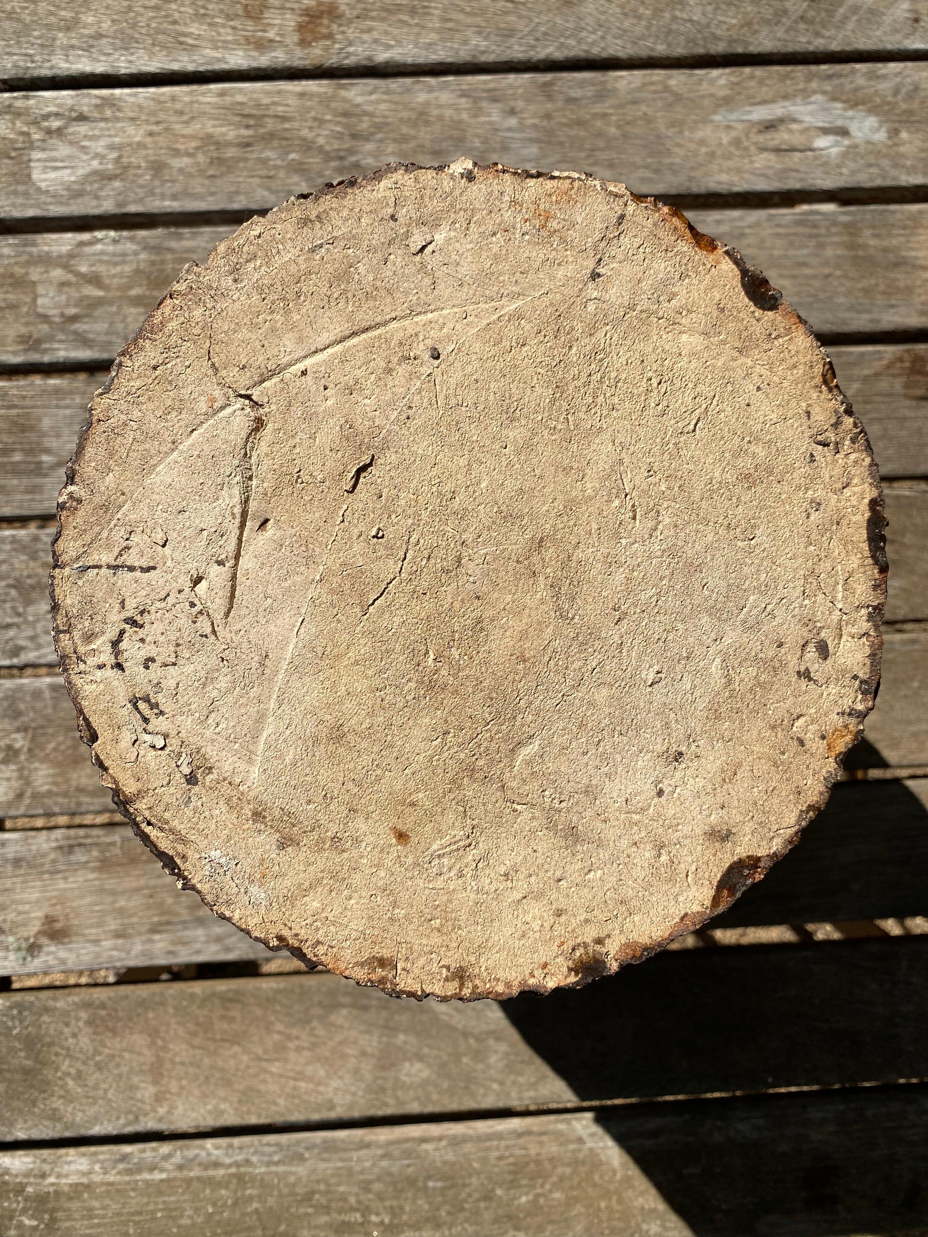 Vaso Faux Bois marrone cioccolato con texture corteccia anni '80 in vendita 8