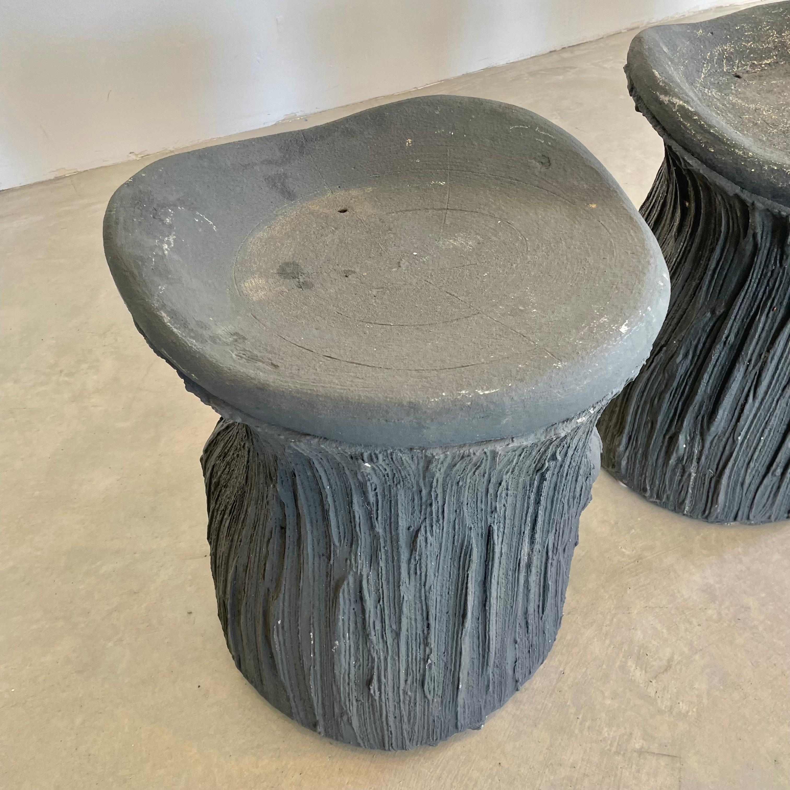 Faux Bois Beton Hocker, 1970er Frankreich (Schweizerisch) im Angebot