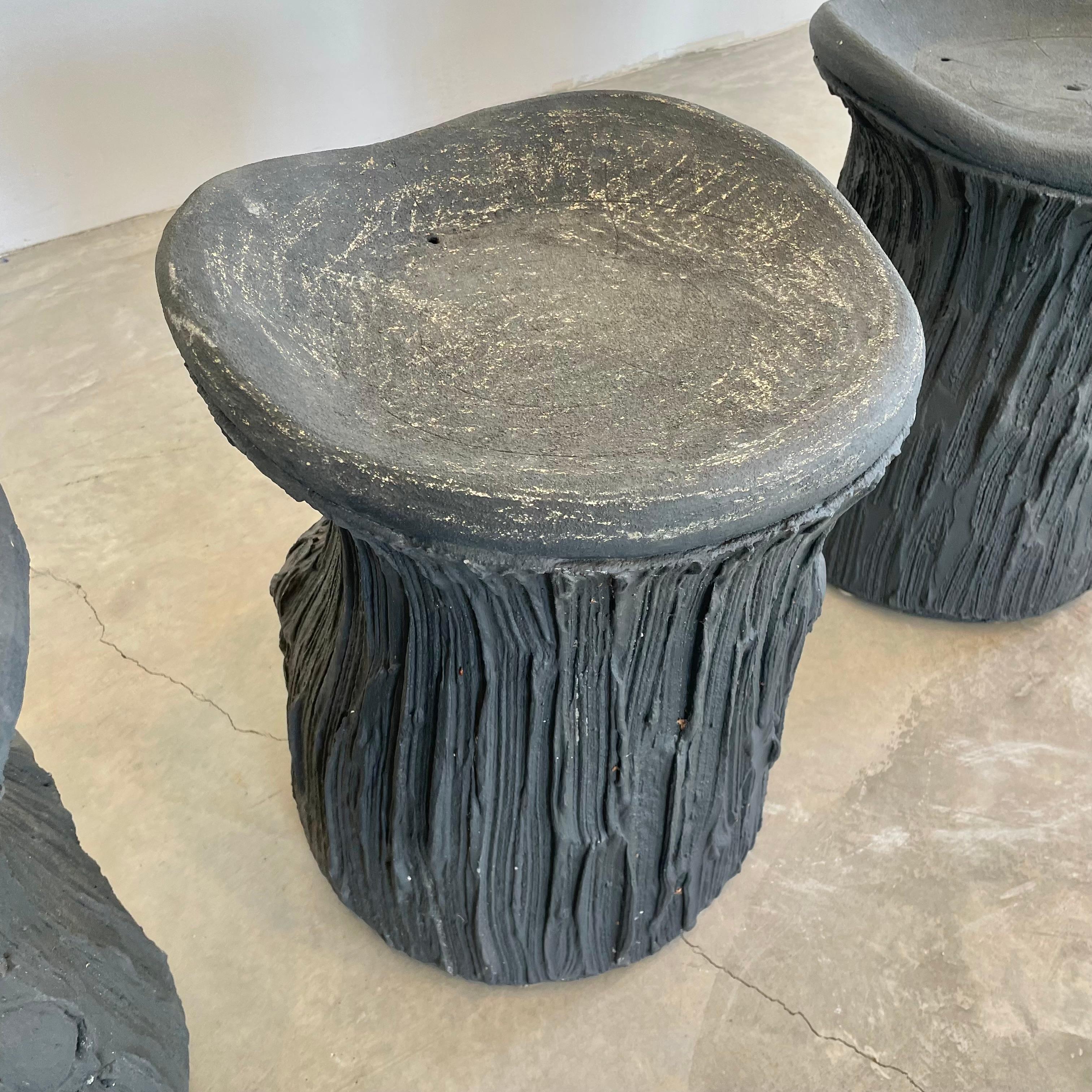 Faux Bois Beton Hocker, 1970er Frankreich im Zustand „Gut“ im Angebot in Los Angeles, CA