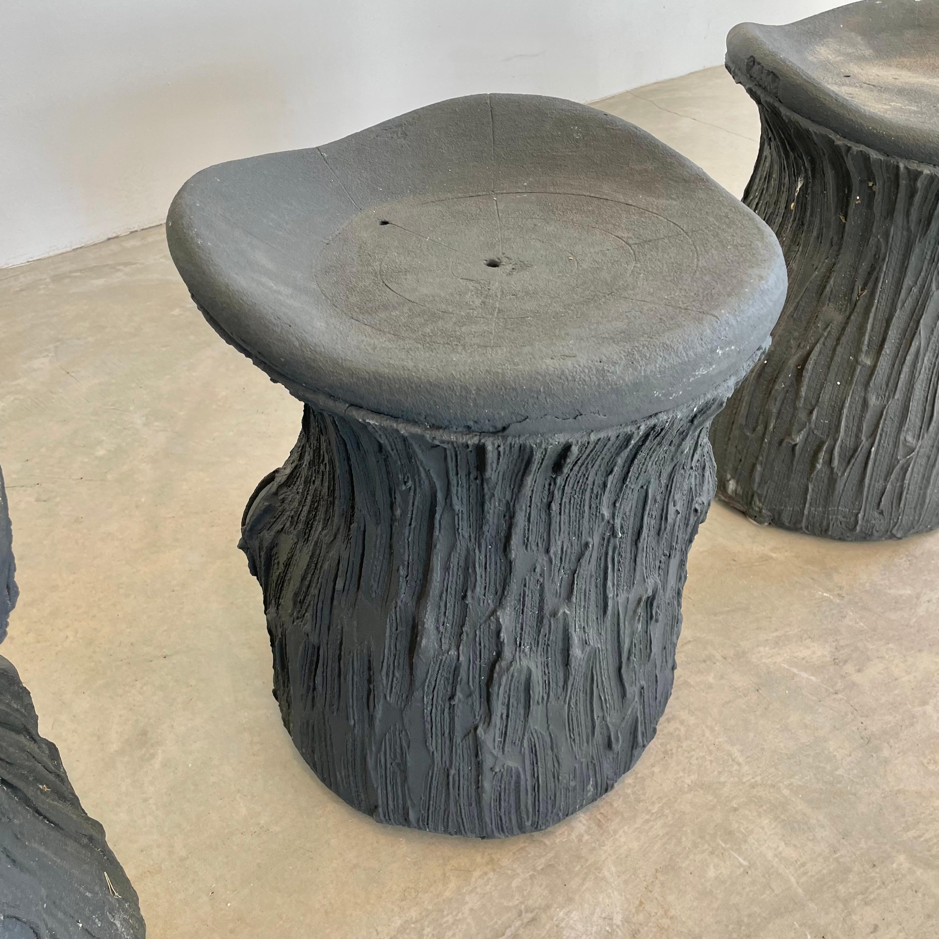 Faux Bois Beton Hocker, 1970er Frankreich (Ende des 20. Jahrhunderts) im Angebot