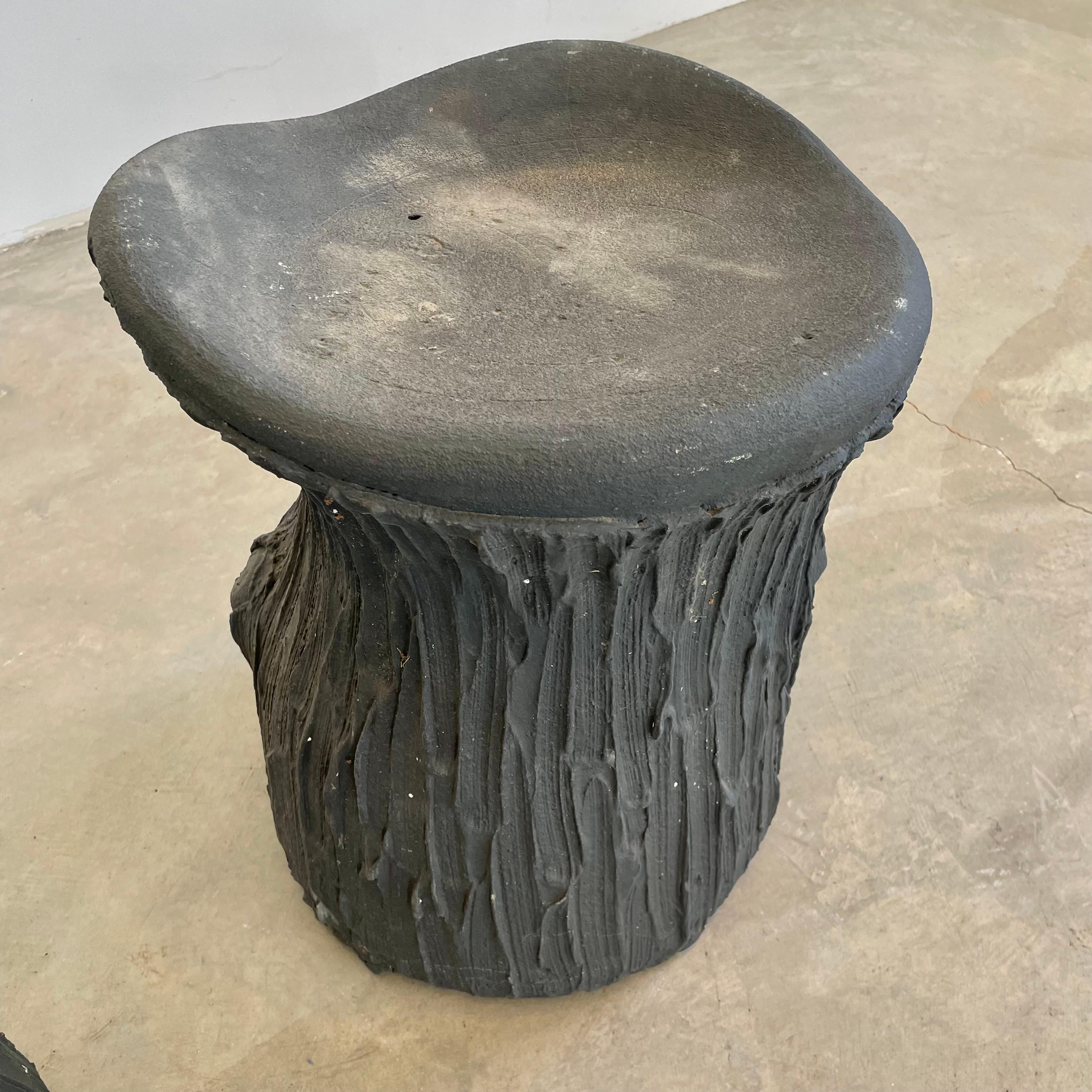 Faux Bois Beton Hocker, 1970er Frankreich im Angebot 1