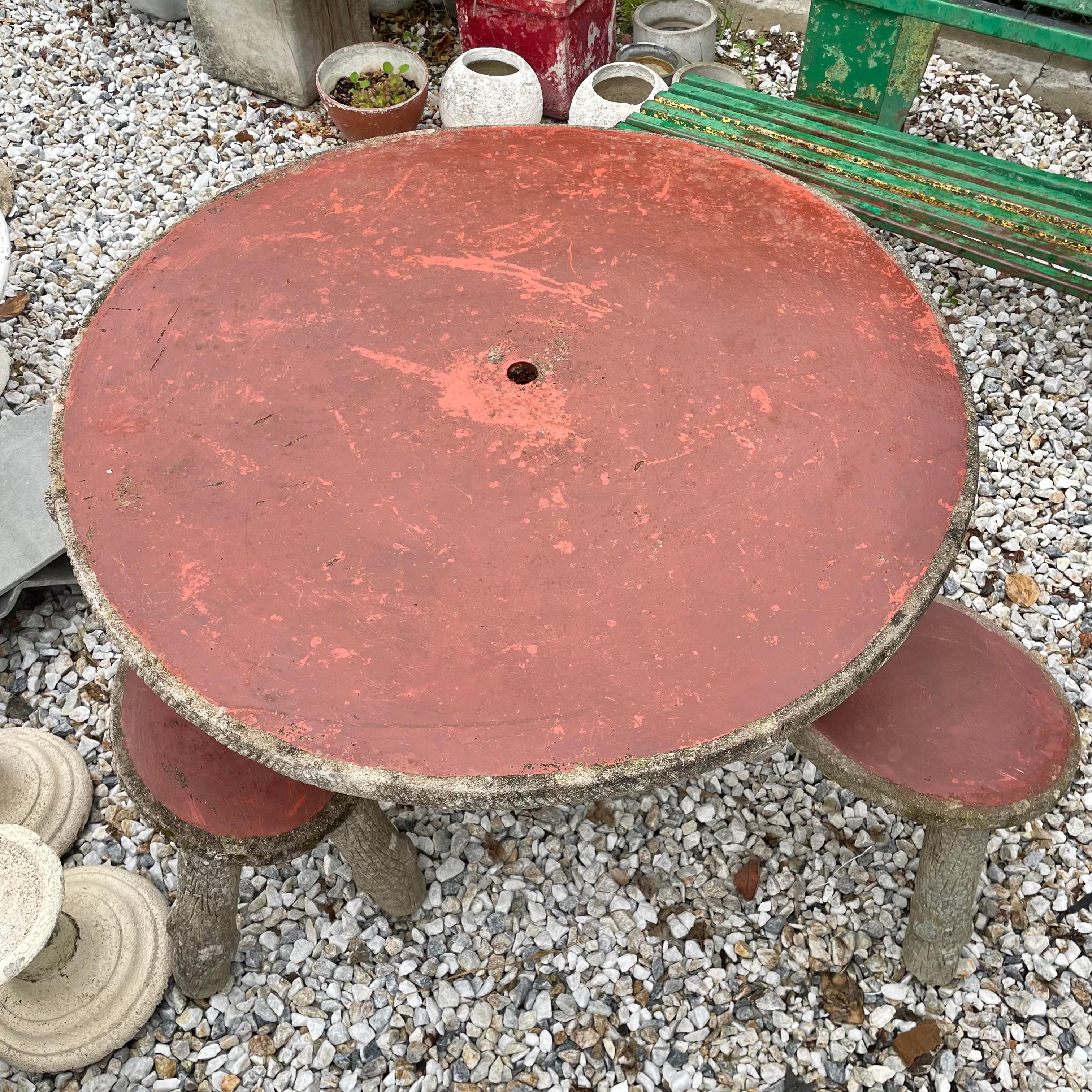 cement garden table