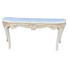 Faux Bois Konsolentisch mit Muschelsteinplatte