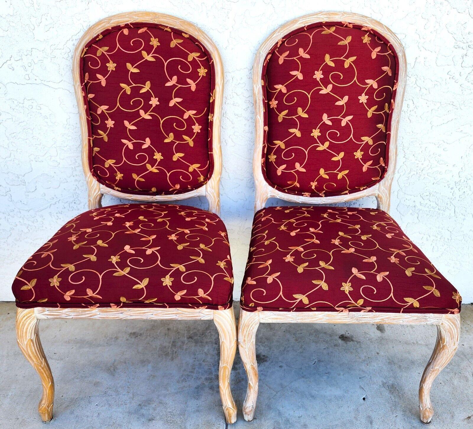 Louis XV Chaises de salle à manger Chateau Dax Faux Bois set de 6 en vente