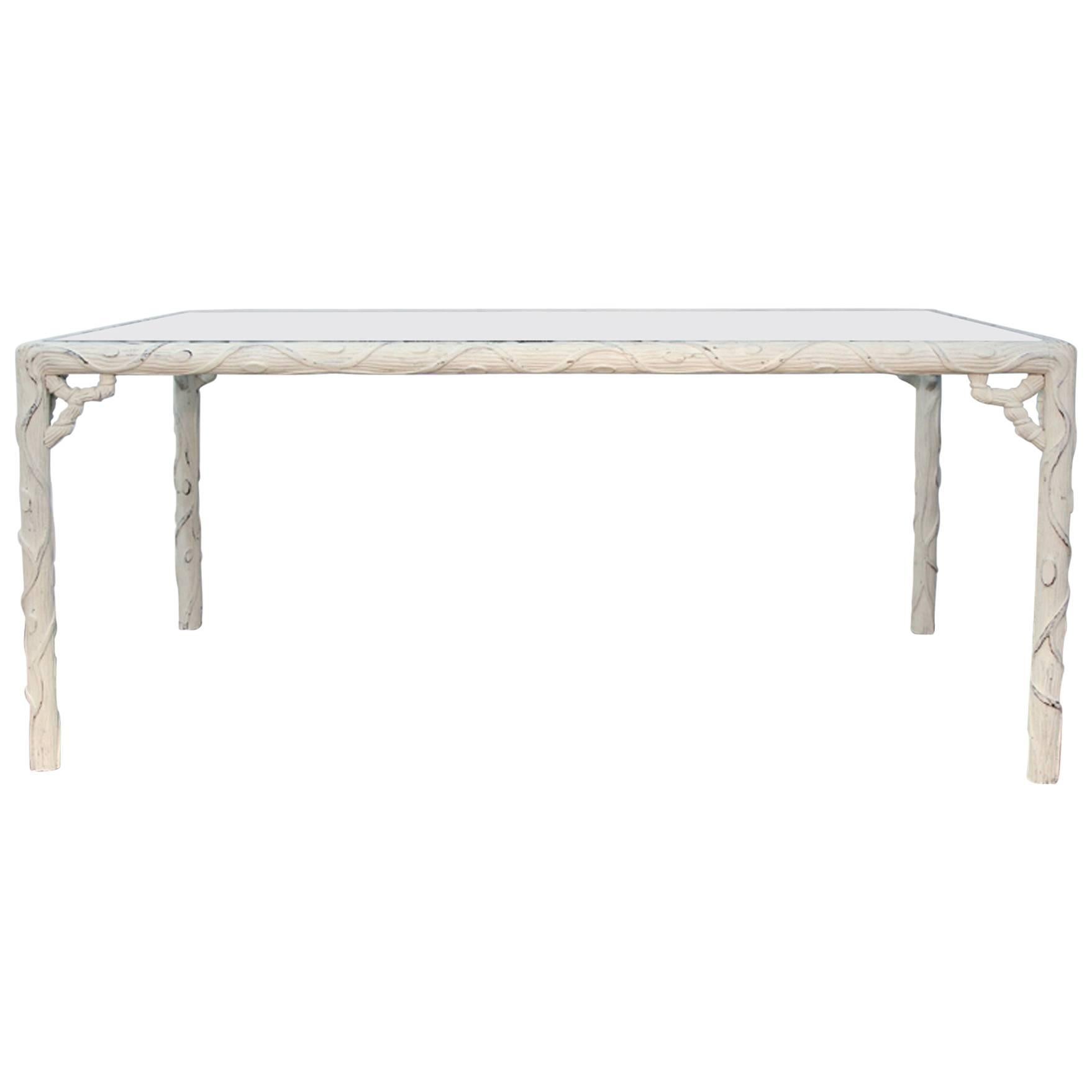 Faux Bois Dining Table For Sale