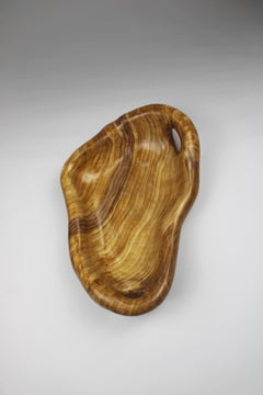 Faux Bois Dish by Grandjean Jourdan Vallauris Organic Ceramics France 1960's