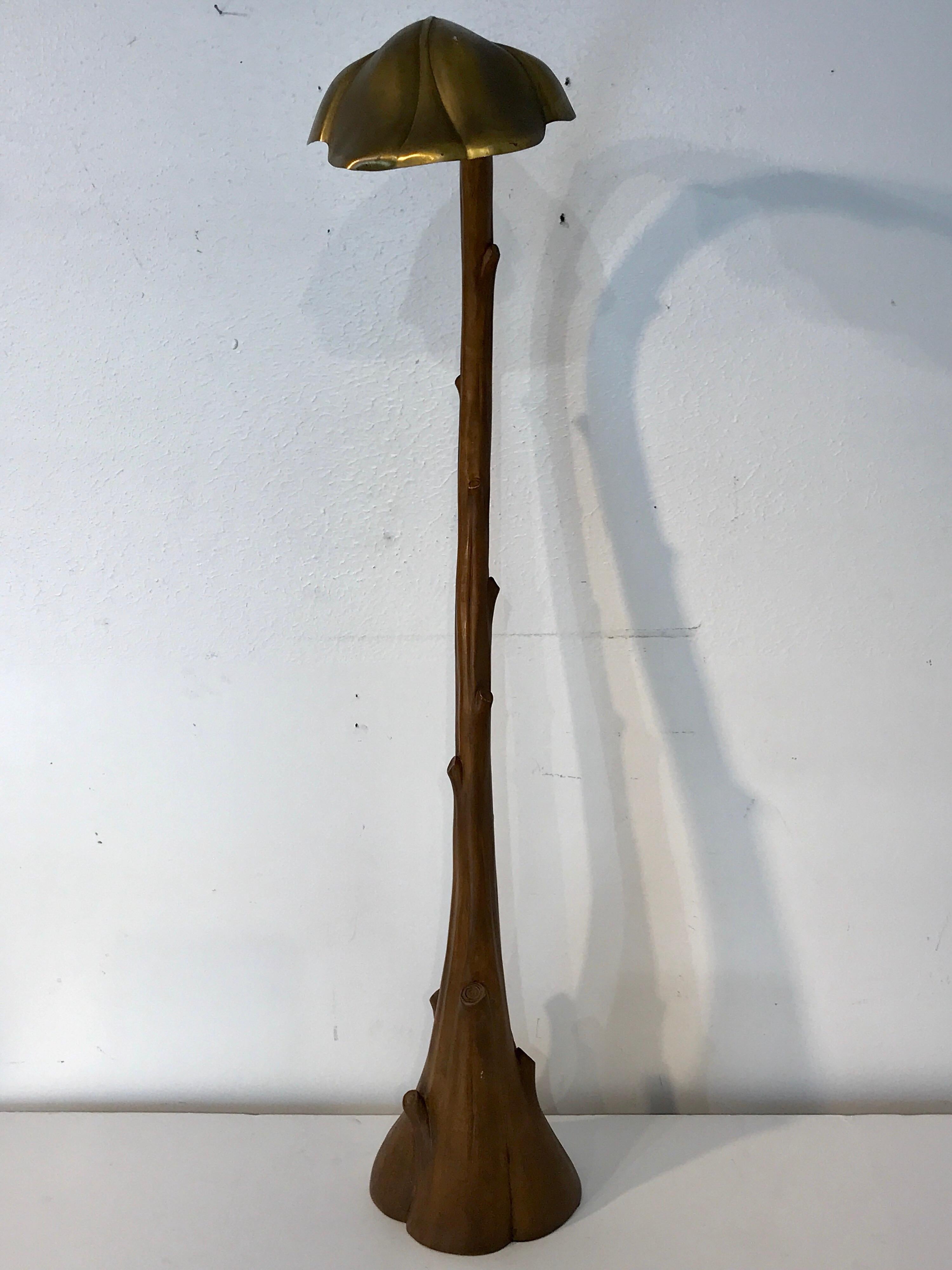 American Faux Bois Floor Lamp, by Chapman For Sale