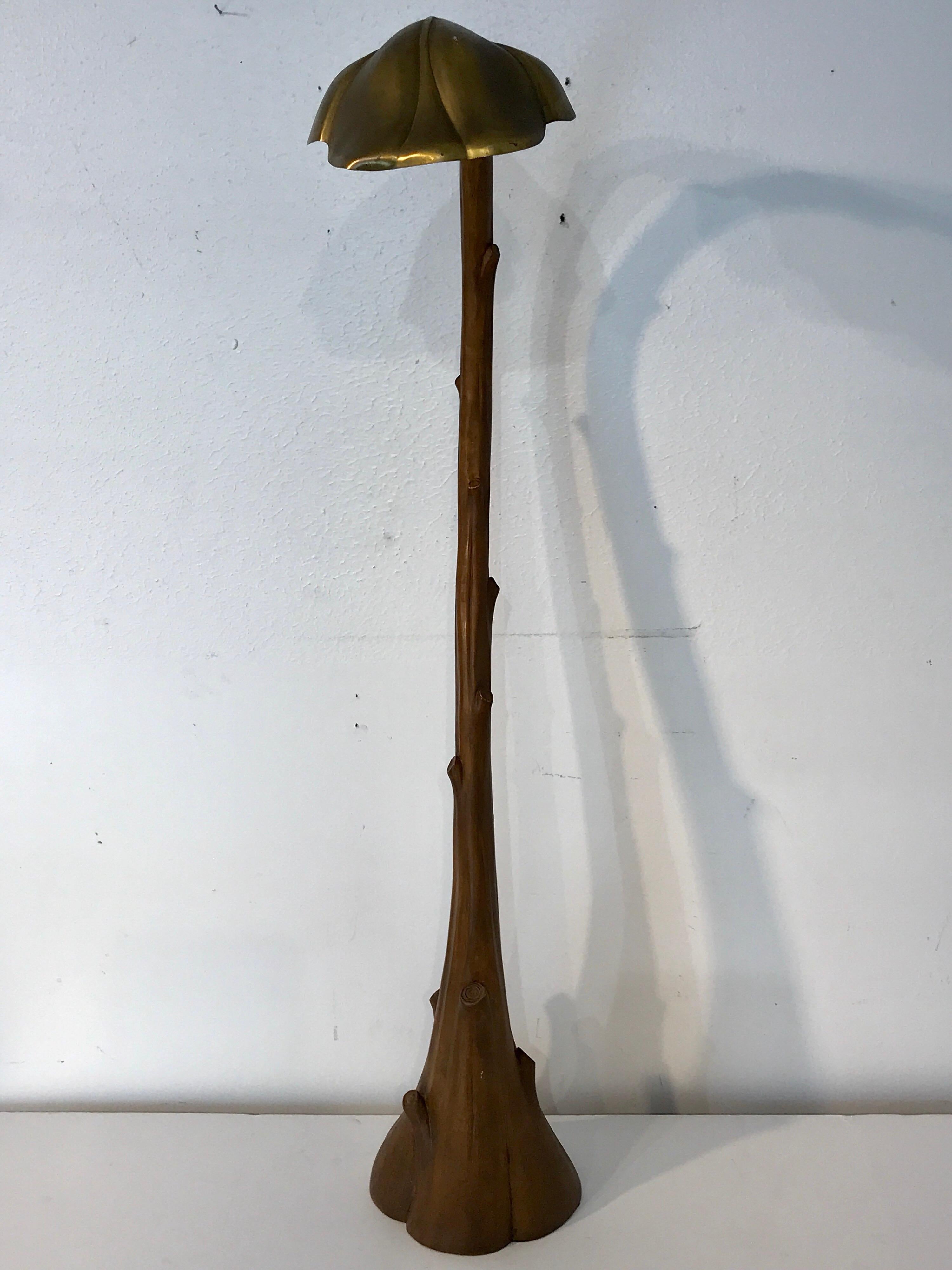 American Faux Bois Floor Lamp, by Chapman For Sale