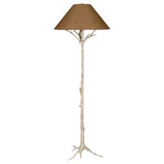 Contemporary Faux Bois Floor Lamp