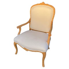 Faux Bois French Style Large Fauteuil Chair Faux Bois French Style Large Fauteuil Chair