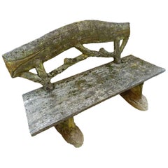 Faux Bois Garden Bench, Belgium, 1940s