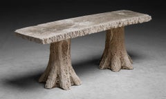 Faux Bois Garden Bench England, 1950