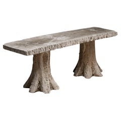 Faux Bois Garden Bench England, 1950