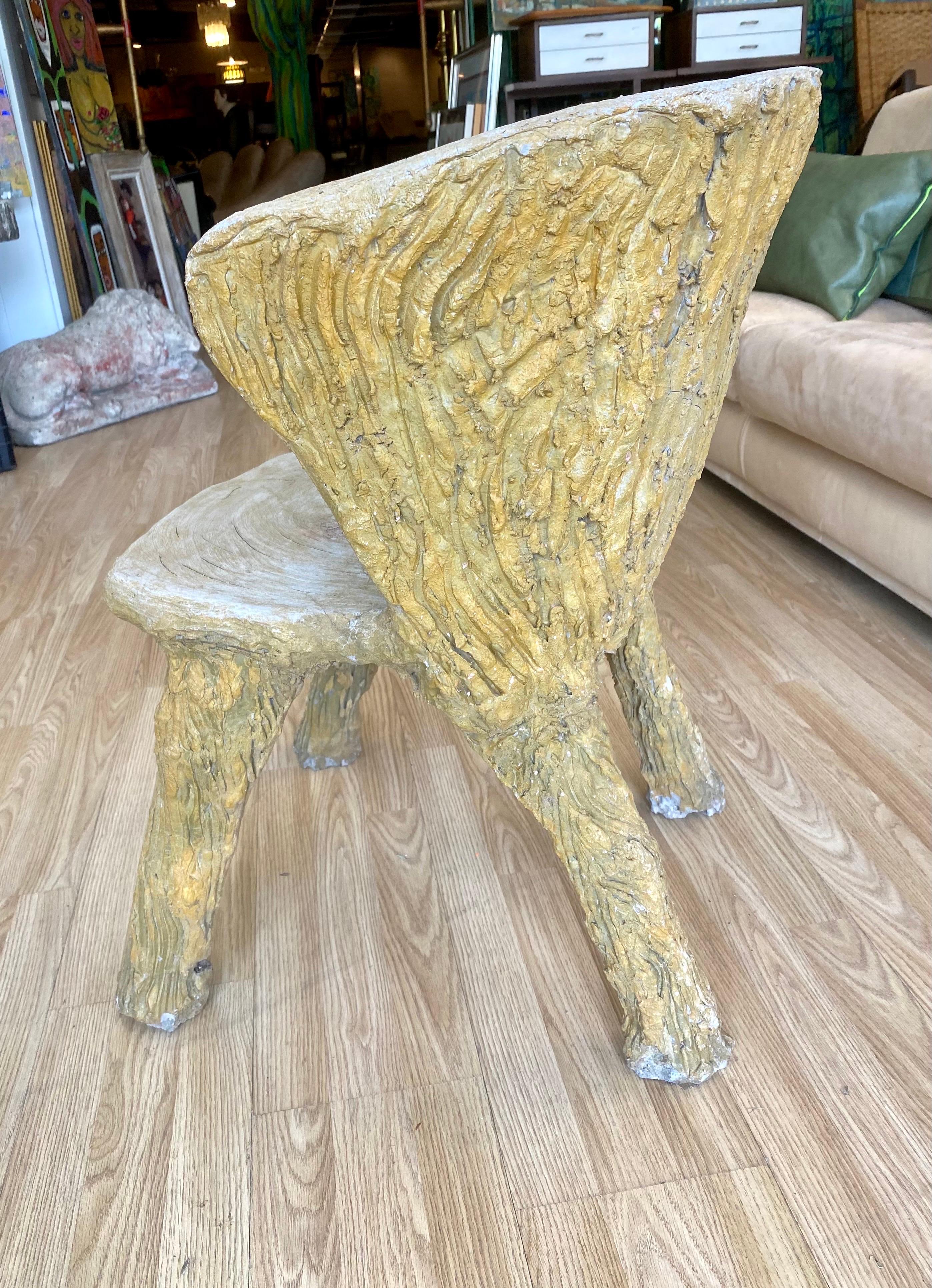 Mid-Century Modern Faux Bois Garden Chair 