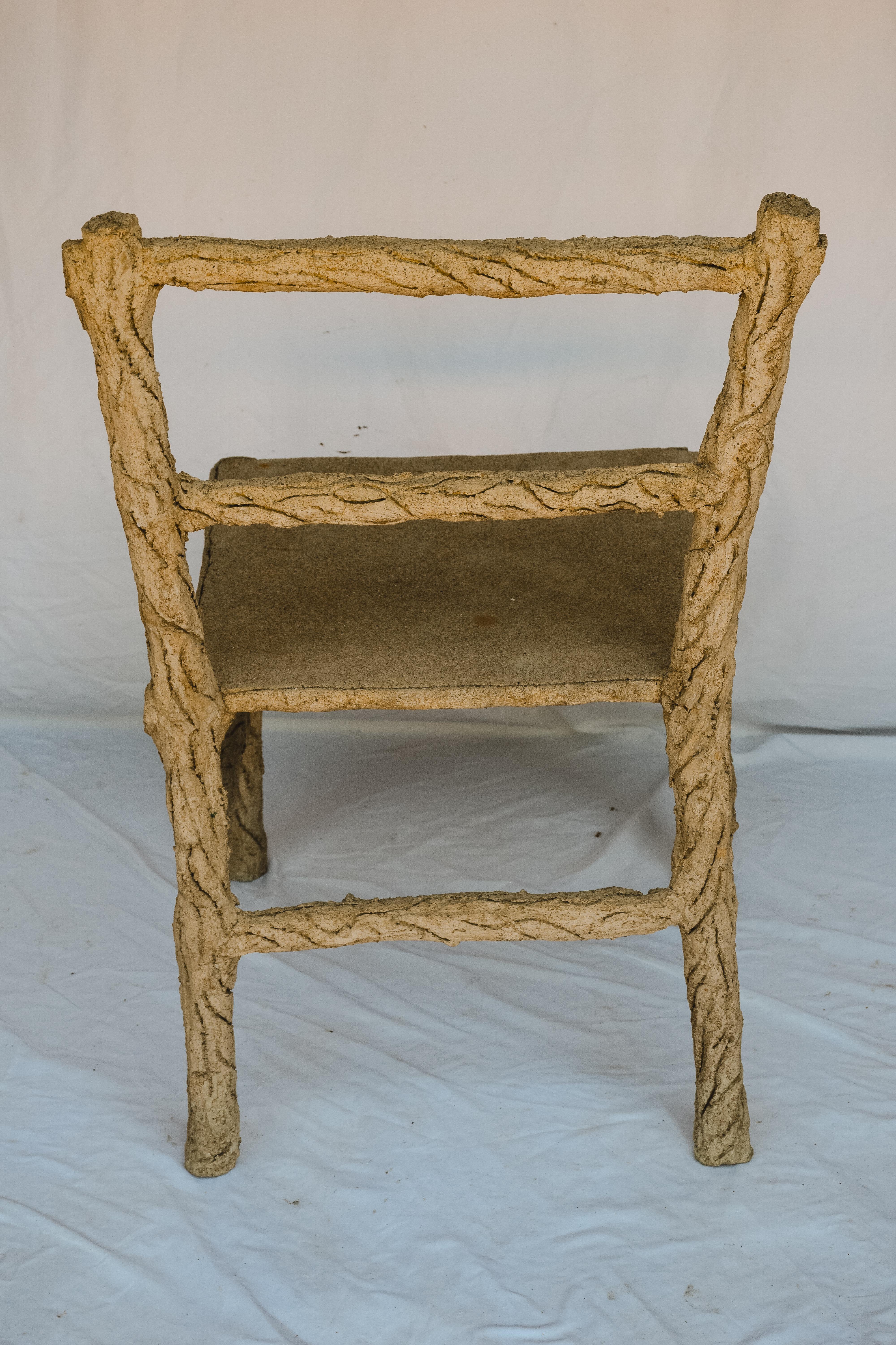 Faux Bois Garden Chair For Sale 1