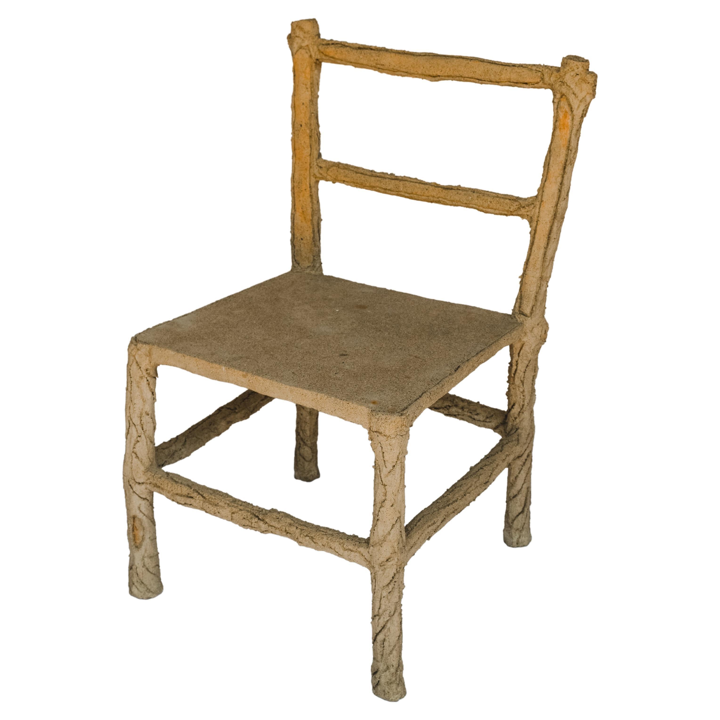 Faux Bois Garden Chair For Sale