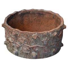 Faux Bois Garden Planter Pot of Terracotta from the Royal Potteries, England