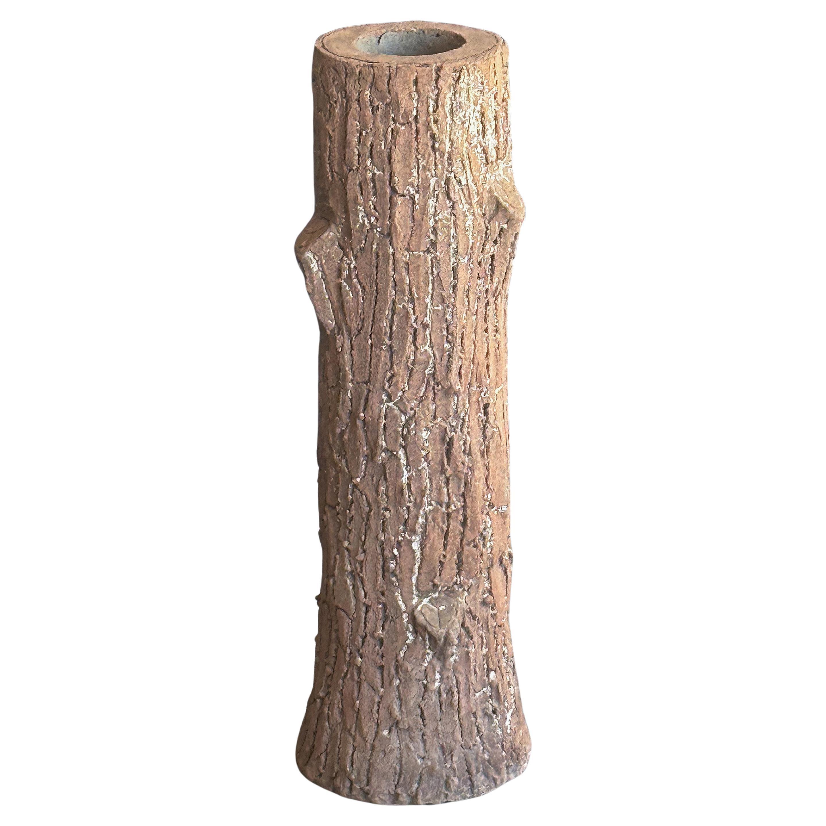 Faux Bois Jardinière en pierre ou tronc d'arbre ornemental - Deux disponibles