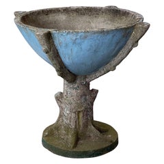 Faux Bois Garden Stone Planter or Stand from England