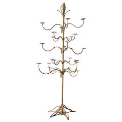 Faux Bois Gilt Metal Hat Stand And Rack