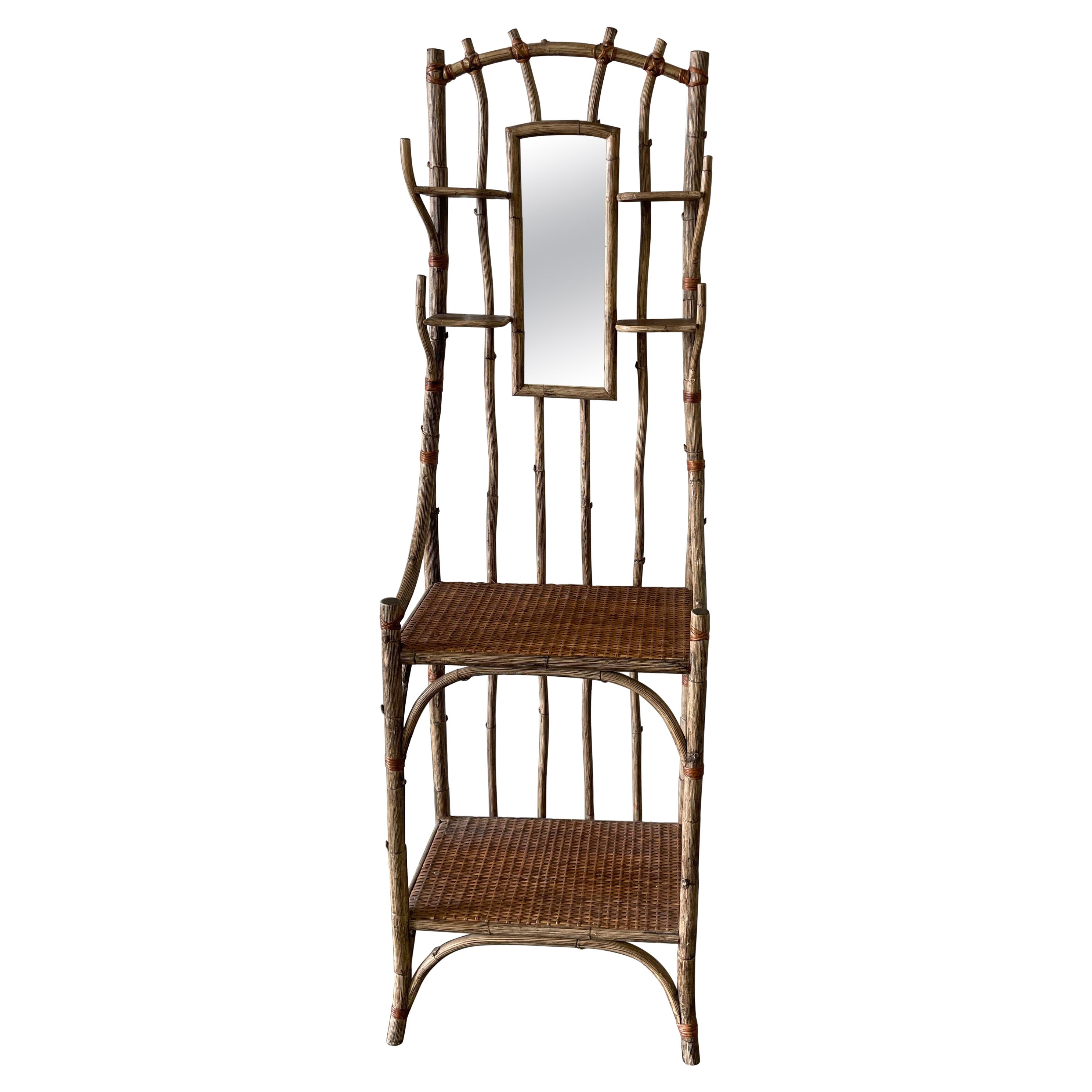 Faux Bois Hall Tree For Sale